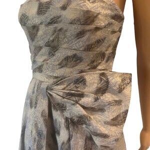 BCBG MaxAzria Jacquard Strapless Dress, 8
